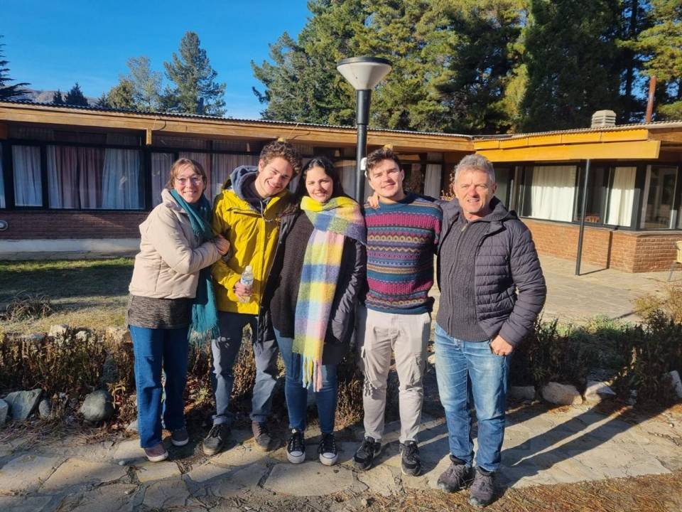 Familia huésped en Hostería La Chacra, Esquel